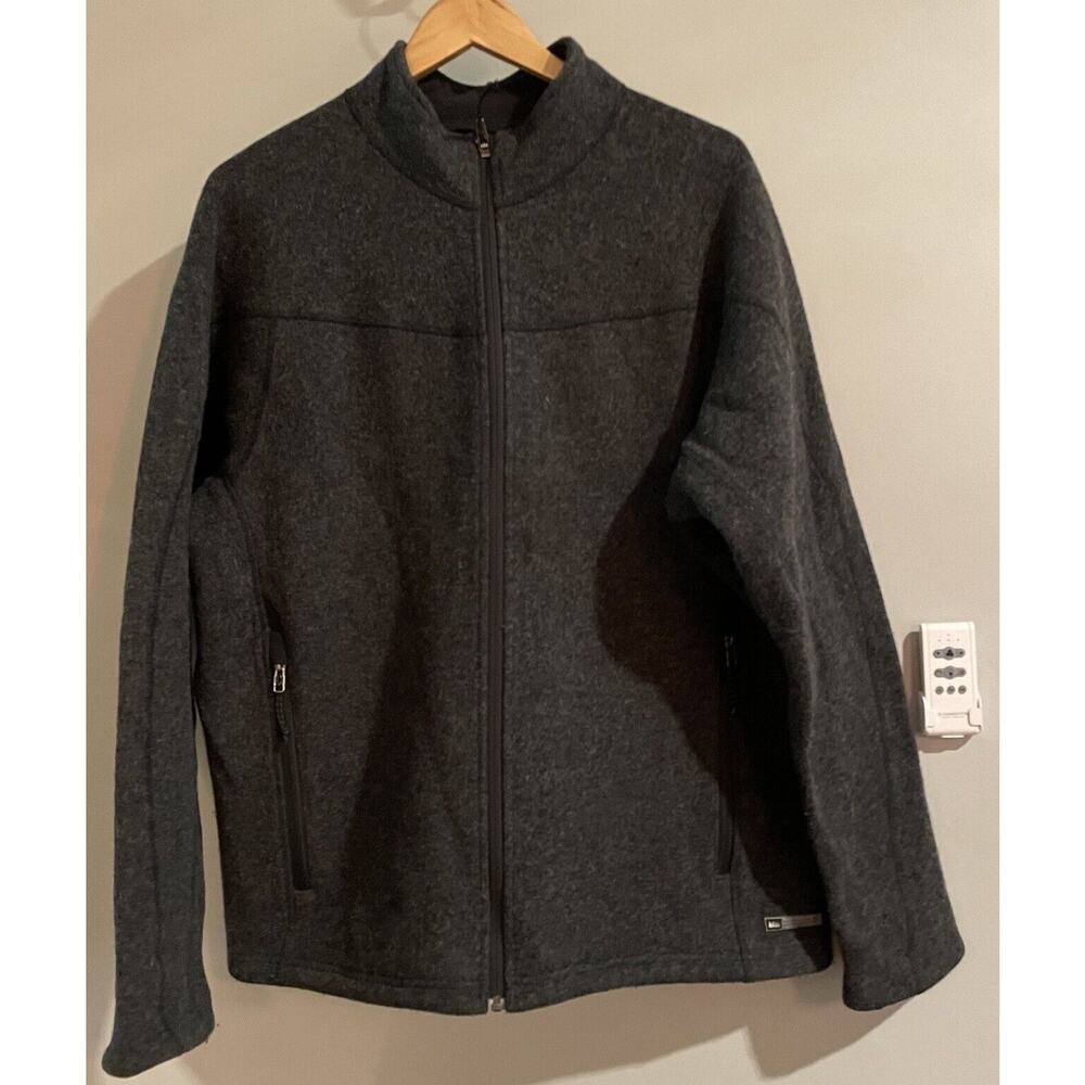 REI Jacket Wool Blend‎ Bomber Zip Up Outdoor Vintage Canada Made Mens XL